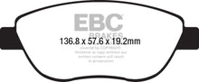 Load image into Gallery viewer, EBC Redstuff Ceramic Low Dust Front Brake Pads for Fiat 500 (2014-2018) * Part Number EBCDP32212C