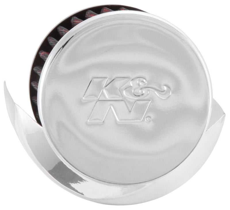 K&N Engineering 62-1513 Crankcase Vent Filter with Chrome Top and Rubber Base