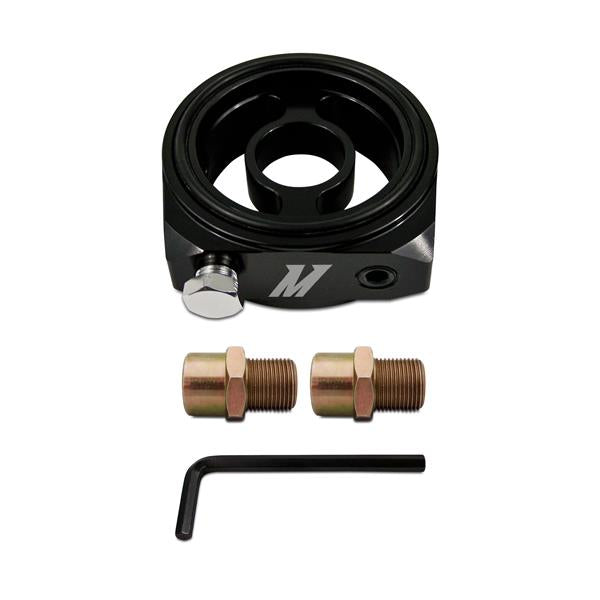 Mishimoto Oil Sandwich Plate Adapter with 3 x 1/8in NPT Ports – Universal Fitment for Automotive Applications