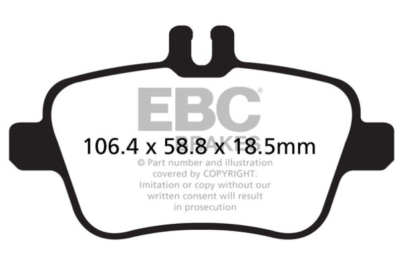 EBC Ultimax OEM Replacement Brake Pads for Mercedes-Benz CLA250, SLK250, GLA250 (Part No. EBC UD1646)