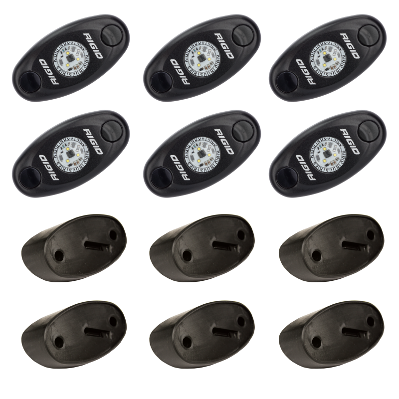 Rigid Industries Rock Light Kit - 6 Amber LED Underbody Lights for Trucks and Jeeps