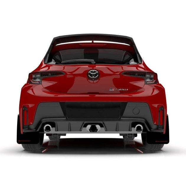 Rally Armor 23-25 Toyota GR Corolla Red UR Mud Flap with Black Logo