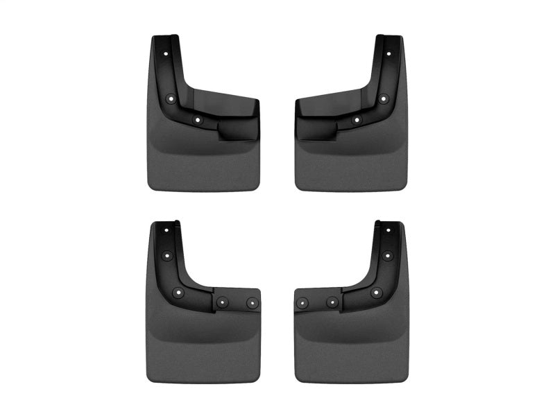 WeatherTech DigitalFit No-Drill Front and Rear MudFlap Kit for 2024-2026 Ford Ranger, Black - Part WET110186-120186