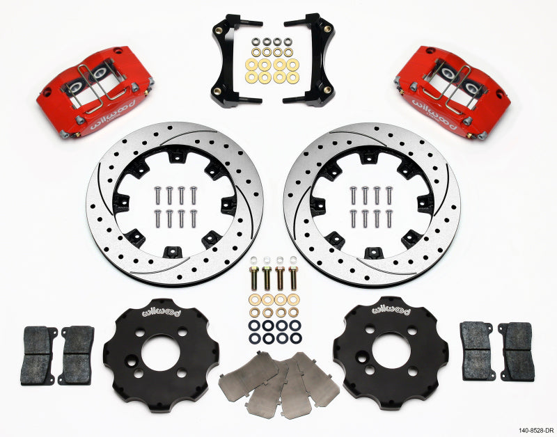 Wilwood Dynapro Radial Front Brake Kit for 2007-2010 Mini Cooper * 12.19-Inch Drilled Rotor with Red Finish