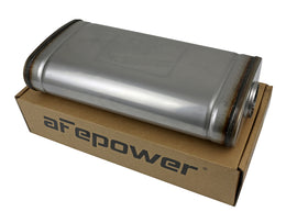 aFe MACH Force-Xp 304 Stainless Steel Muffler with 2.5-inch Center/Offset Inlet, 18-inch Length