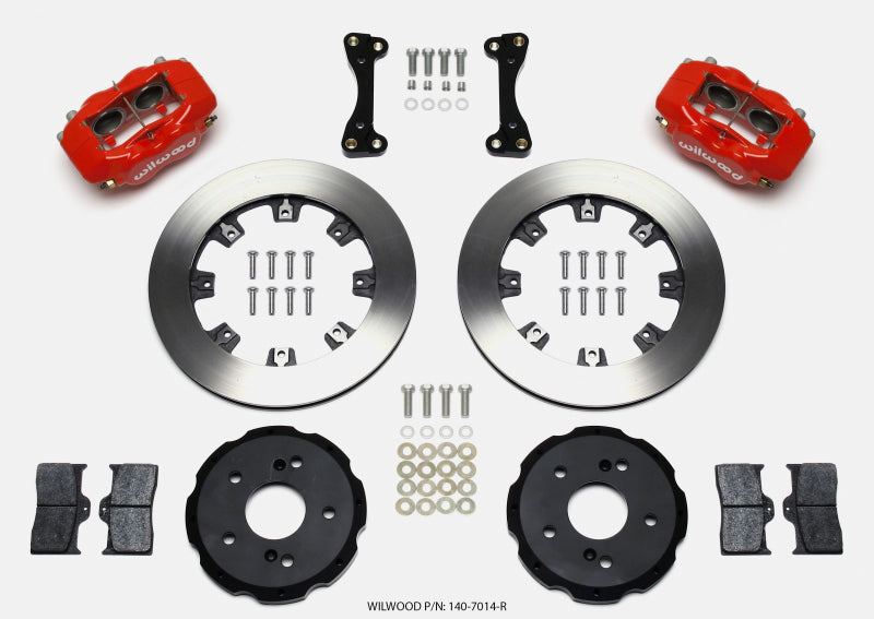 Wilwood Forged Dynalite Front Hat Brake Kit for 2002-2006 Acura RSX, 12.19 inch Rotors, Red Finish