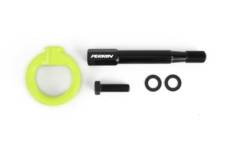 Perrin Performance Rear Tow Hook Kit for Subaru WRX 2022-2025 and Crosstrek 2018-2023 - Neon Yellow
