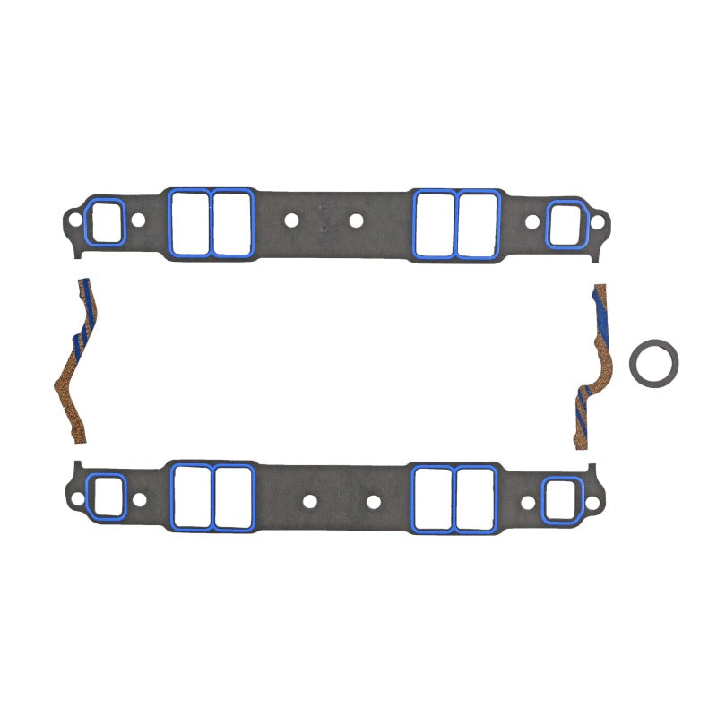 Fel-Pro SBC 2.21x1.31 Port .060in Pintoseal Intake Manifold Gasket Set - Reliable Seal for GM V8 Engines