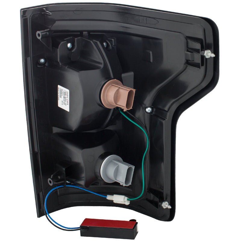 ANZO 2015-2016 Ford F-150 LED Tail Light Assembly with Clear Lens and Black Housing