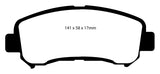 EBC Greenstuff 2000 Series Sport Brake Pads for Nissan Maxima and Juke * Front, Part No. EBC DP21954