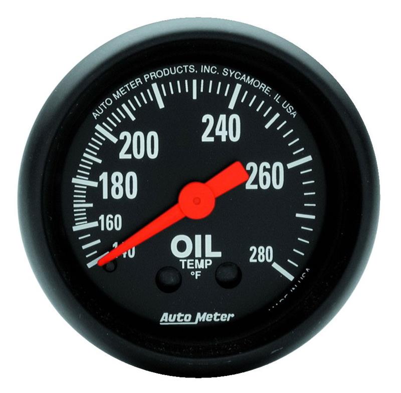 AutoMeter Z Series 2-1/16 Inch Mechanical Oil Temperature Gauge Part #ATM2609