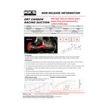 Load image into Gallery viewer, HKS DryCarbon Full Cold Air Intake Kit for Toyota GR Supra Part Number hks70028-AT001