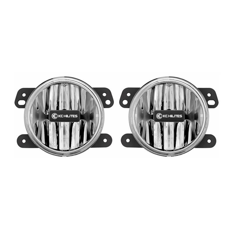 KC HiLiTES 10-18 Jeep JK 4-inch Gravity G4 LED Fog Lights - Pair Pack