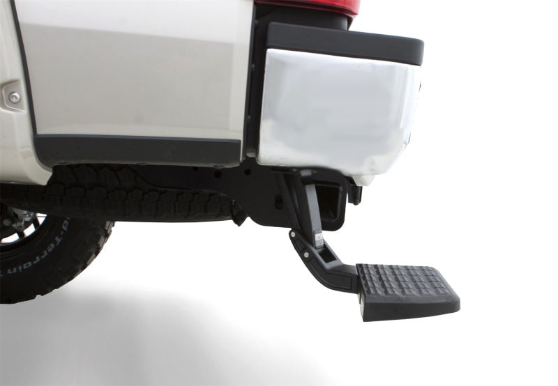 AMP Research BedStep for 2019-2022 Ram 1500 - Retractable Rear Bumper Access Step in Black