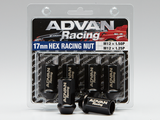 Advan Lug Nut 12x1.25 Black - 4 Pack for Automotive Wheels