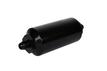 Load image into Gallery viewer, Aeromotive In-Line Filter with 10 Micron Fabric Element, AN-06 Male, Bright Dip Black Finish