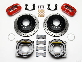 Wilwood Dynapro Low-Profile 11-inch P-Brake Kit with Red Calipers for Ford 2.50-inch Offset