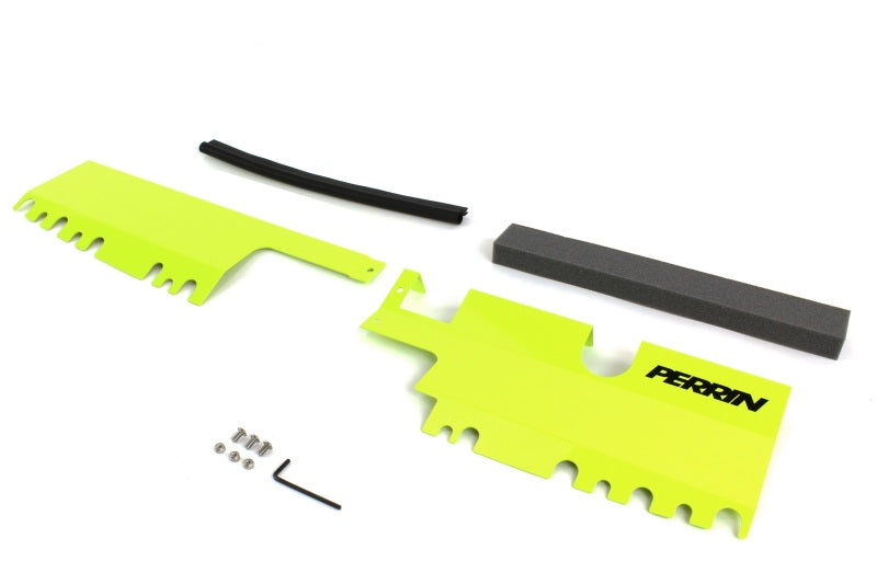 Perrin Performance Neon Yellow Radiator Shroud with OEM Intake Scoop for 2015-2021 Subaru WRX/STI