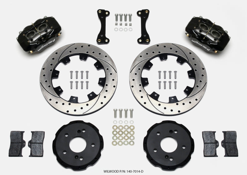 Wilwood Forged Dynalite Front Hat Brake Kit for 2002-2006 Acura RSX * 12.19-inch Drilled Rotors with High-Performance Calipers