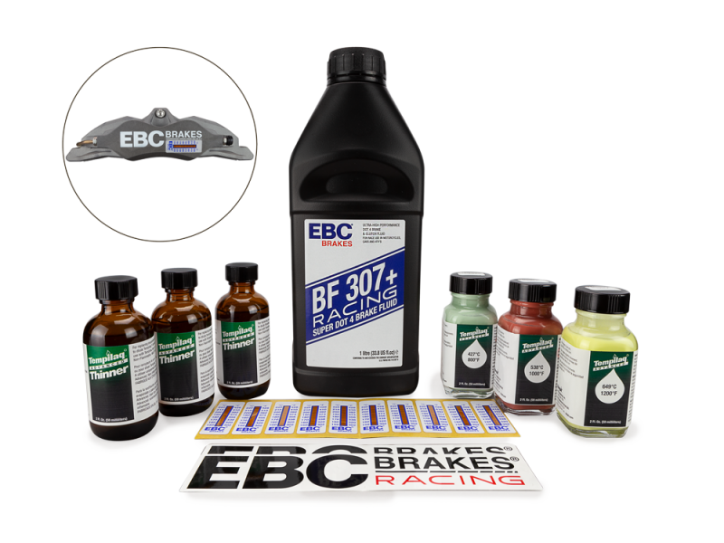 EBC Racing Temp Indicator Track Pack - High-Performance Brake Fluid & Temperature Strips