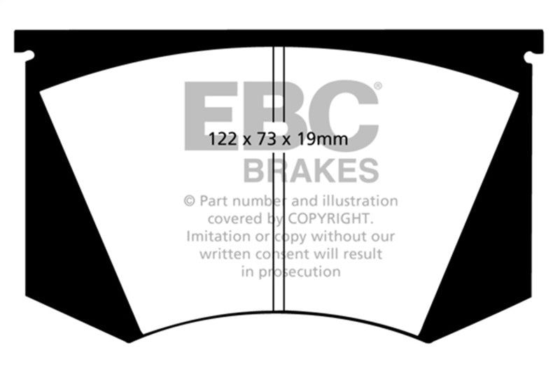 EBC DP4223R Yellowstuff Street and Track Front Brake Pads for 1968-1977 Lamborghini Models