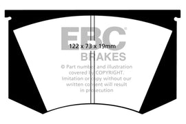 EBC DP4223R Yellowstuff Street and Track Front Brake Pads for 1968-1977 Lamborghini Models