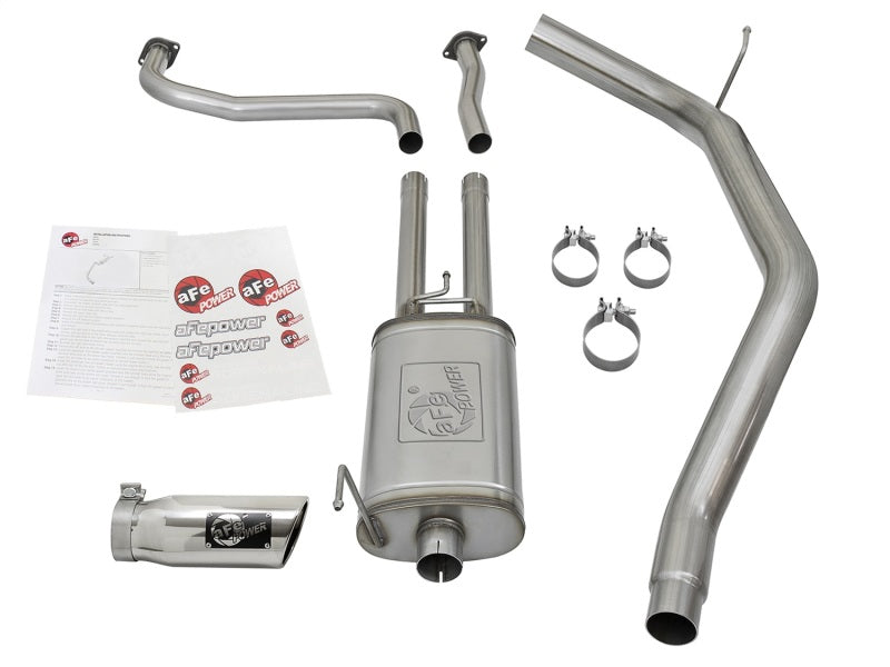 aFe MACH Force-Xp 2-1/2 Inch Cat-Back Exhaust System with Polished Tip for 2016-2017 Nissan Titan XD and Titan V8 5.6L