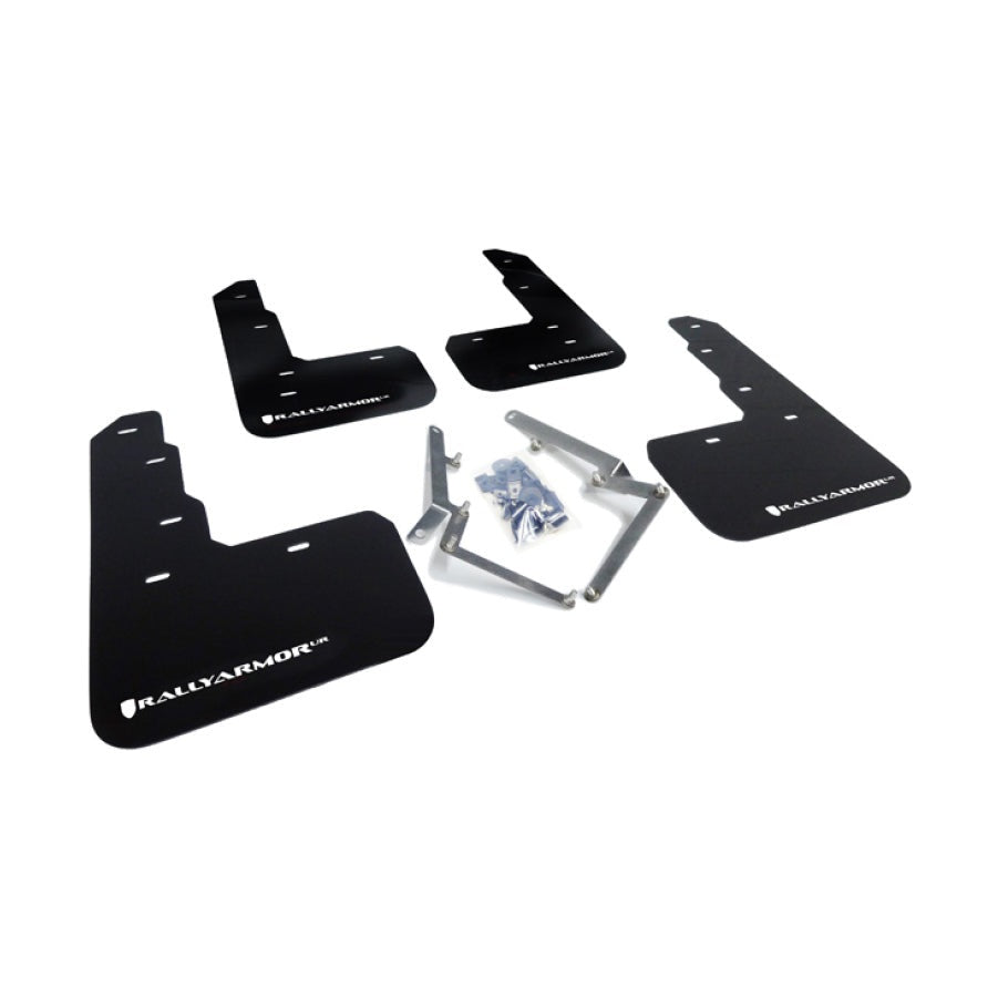 Rally Armor 17-22 Honda Civic Type R Black UR Mud Flap with White Logo