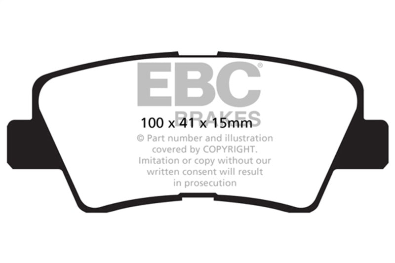 EBC DP32031C Redstuff Ceramic Rear Brake Pads for 2009-2011 Hyundai Azera and 2009-2010 Hyundai Sonata