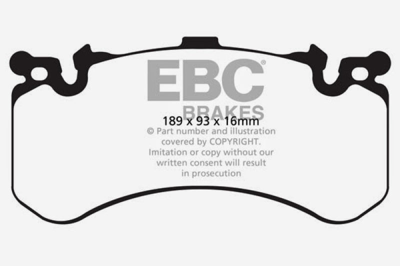 EBC Yellowstuff Brake Pads for Audi A8 Quattro * High-Performance Street and Track Use Part Number ebcDP42158R