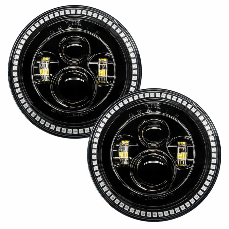 Oracle Lighting 7-Inch High Powered LED Headlights with ColorSHIFT for Jeep Wrangler and Off-Road Vehicles