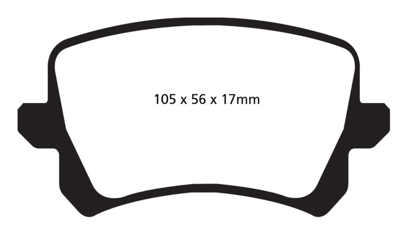 EBC Redstuff Ceramic Low Dust Rear Brake Pads for Volkswagen Passat and Audi Q3