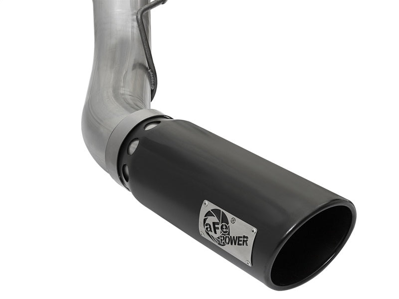aFe Large Bore-HD 5-inch DPF Back Exhaust System for 2017 Ford Diesel Trucks with Black Tip * Part Number afe49-43090-B