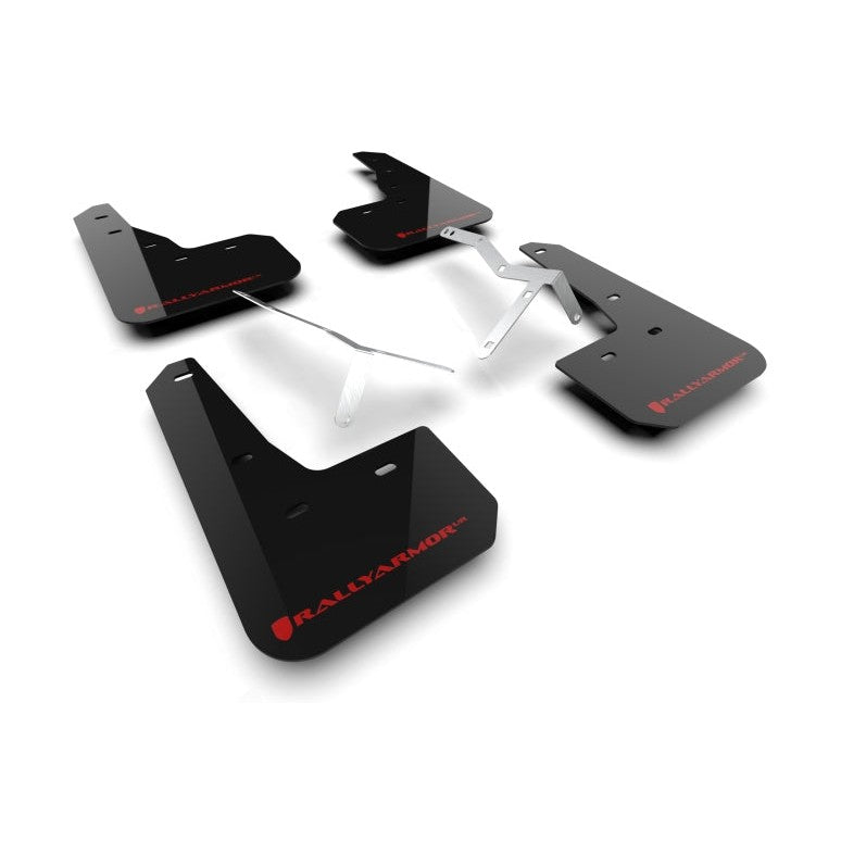 Rally Armor 23-25 Acura Integra A-Spec Black UR Mud Flap with Red Logo (No Drilling Required)