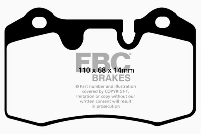 EBC Yellowstuff Rear Brake Pads for Ferrari 360 and Aston Martin DB9 * High-Performance Street and Track Use