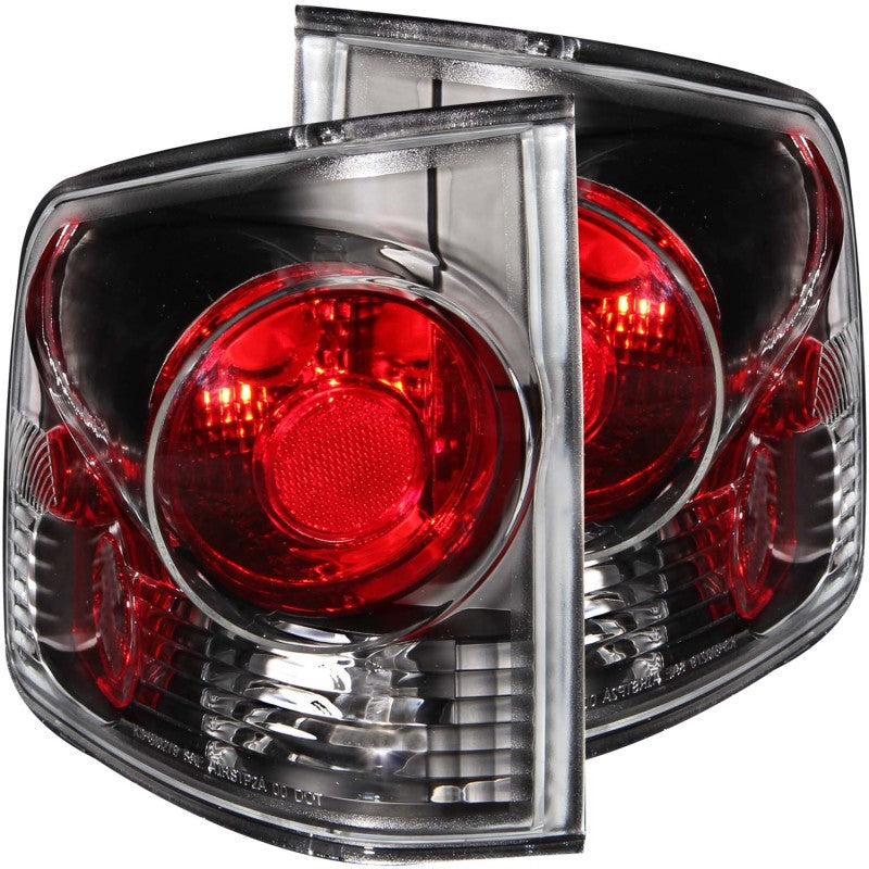 ANZO 1995-2005 Chevrolet S-10 Tail Light Assembly with Clear/Red Lens and Black Housing