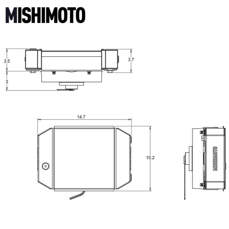 Mishimoto Universal Drag Race Performance Aluminum Radiator – Black