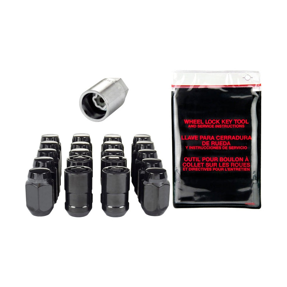 McGard 5 Lug Cone Seat Wheel Lock and Lug Nut Installation Kit for Mitsubishi Vehicles - M12 x 1.5 Thread, Black