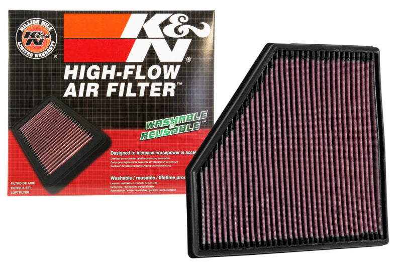 K&N Replacement Air Filter for 2015-2017 BMW 3 Series 2.0L - Part Number KNn33-3051