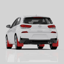 Load image into Gallery viewer, Rally Armor 19-21 Hyundai Elantra GT N Line and i30 UR Mud Flaps with Grey Logo, Black and Grey