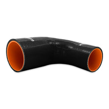 Load image into Gallery viewer, Mishimoto Silicone Reducer Coupler 90 Degree 3 Inch to 3.5 Inch - Black