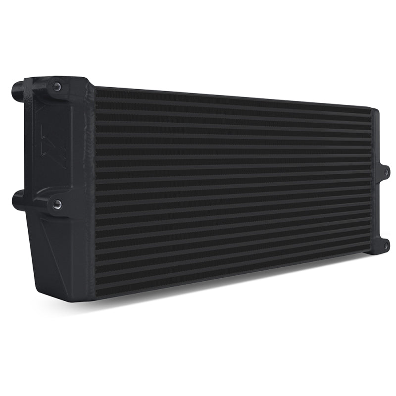 Mishimoto Heavy-Duty Oil Cooler - 17-inch Core with Opposite-Side Outlets, Black