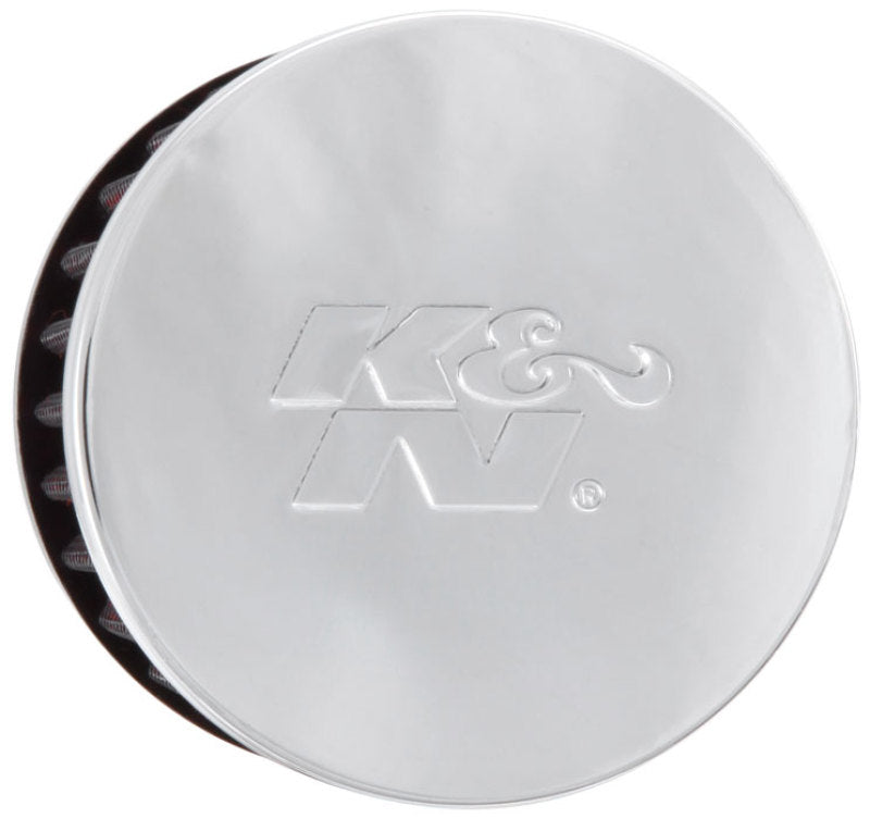 K&N Engineering 62-1440 Crankcase Vent Filter with Chrome Top and Black Rubber Base