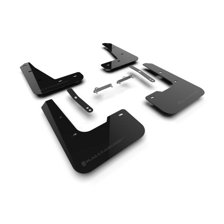 Rally Armor 2024-25 Hyundai Elantra N/N Line Black Urethane Mud Flaps with Grey Logo