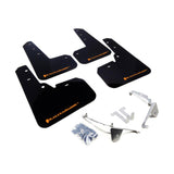Rally Armor UR Series Black Mud Flaps with Orange Logo for Subaru XV Crosstrek (2013-2015)