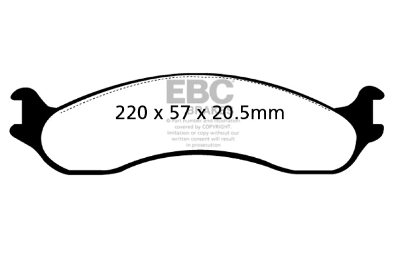 EBC 94-97 Ford F-350 Greenstuff Truck and SUV Brake Disc Pads - Part No. EBCDP61266