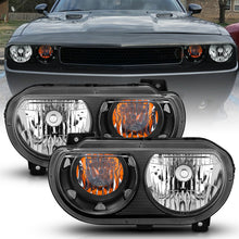 Load image into Gallery viewer, ANZO 2008-2014 Dodge Challenger Crystal Headlights with Black Housing and Clear Lenses