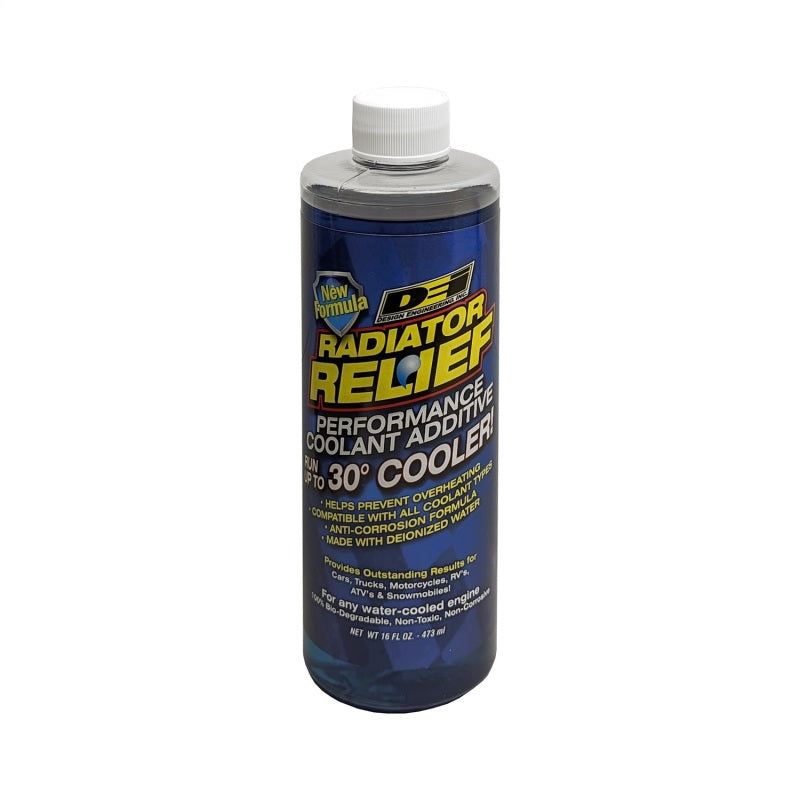 DEI Radiator Relief 16 oz. coolant additive for improved engine cooling and corrosion protection
