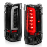 ANZO LED Taillights for Ford F-150 1987-1996 Black Housing Clear Lens Pair – Easy Plug-and-Play Upgrade