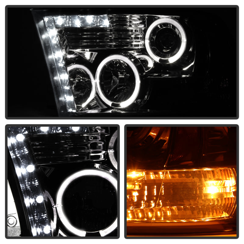 Spyder Dodge Ram 1500 09-14, 10-14 Projector Headlights with Halo LED * Smoke Finish